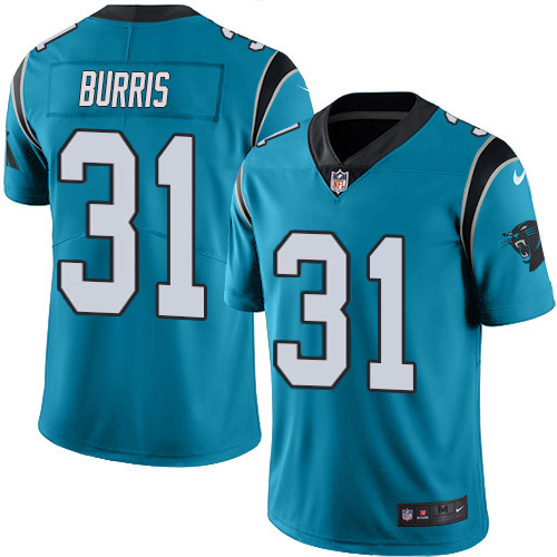 Carolina Panthers #31 Juston Burris Blue Alternate Men's Stitched Vapor Untouchable Limited Jersey Men's
