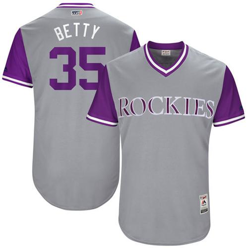 Colorado Rockies #35 Chad Bettis Gray 