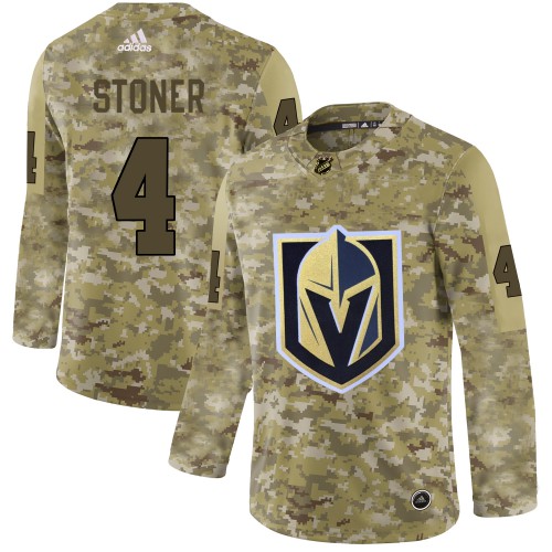 Adidas Golden Vegas Golden Knights #4 Clayton Stoner Camo Authentic Stitched Jersey Men's