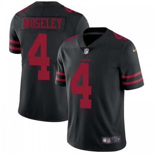 San Francisco 49ers #4 Emmanuel Moseley Black Alternate Youth Stitched Vapor Untouchable Limited Jersey Youth