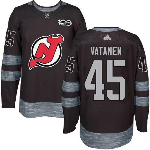 Adidas New Jersey Devils #45 Sami Vatanen Black 1917-2017 100th Anniversary Stitched Jersey Men's