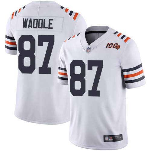 Chicago Bears #87 Tom Waddle White Alternate Men's Stitched Vapor Untouchable Limited 100th Season Jersey Men's