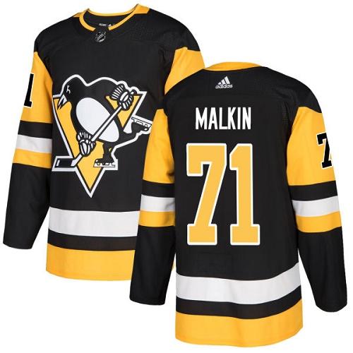 Adidas Pittsburgh Penguins #71 Evgeni Malkin Black Home Authentic Stitched Youth Jersey Youth