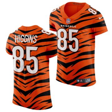 Bengals #85 Tee Higgins Men's 2021-22 Orange City Edition Elite Jersey