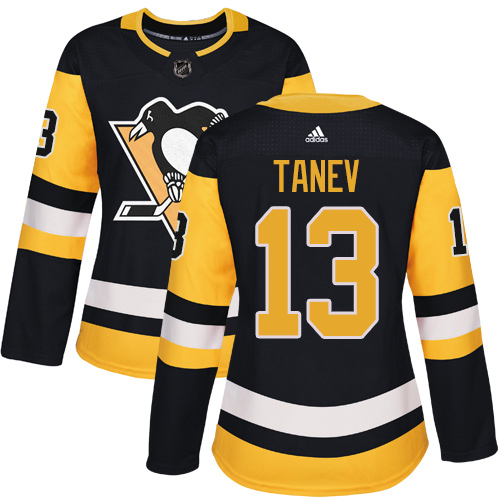 Adidas Pittsburgh Penguins #13 Brandon Tanev Black Home Authentic Women's Stitched Jersey Womens