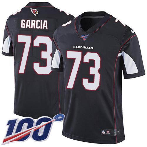 Arizona Cardinals #73 Max Garcia Black Alternate Men's Stitched 100th Season Vapor Limited Jersey Men's