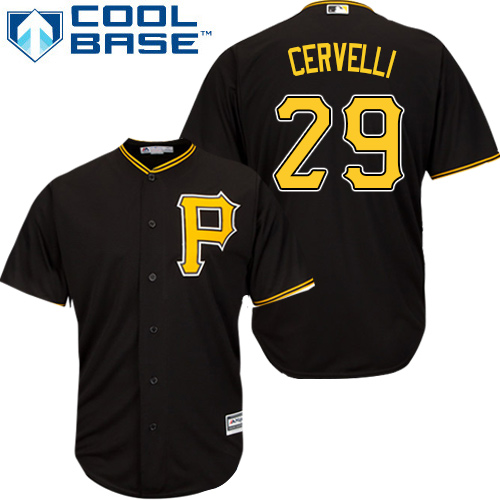 Pittsburgh Pirates #29 Francisco Cervelli Black Cool Base Stitched Youth Jersey Youth
