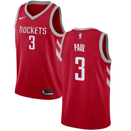 Houston Rockets #3 Chris Paul Red Youth Swingman Icon Edition Jersey Youth