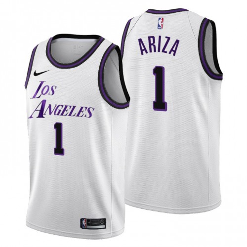 Los Angeles Lakers #1 Trevor Ariza Mens 2022-23 City Edition Jersey - Cherry Blossom White Mens