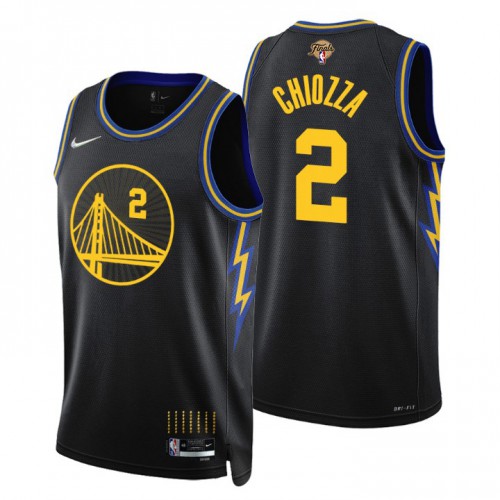 Golden State Golden State Warriors #2 Chris Chiozza Youth Black Swingman 2022 Finals City Edition Jersey Youth