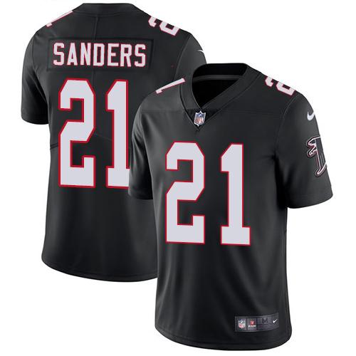 Atlanta Falcons #21 Deion Sanders Black Alternate Youth Stitched Vapor Untouchable Limited Jersey Youth