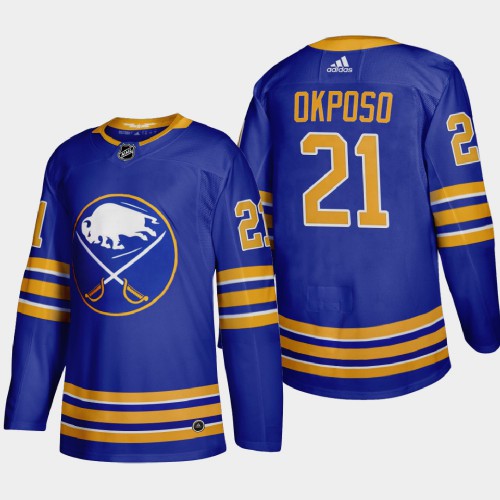 Buffalo Buffalo Sabres #21 Kyle Okposo Men's Adidas 2020-21 Home Authentic Player Stitched Jersey Royal Blue Men's