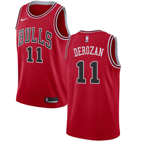 Chicago Bulls #11 Demar Derozan Womens Red Swingman Icon Edition Jersey Womens