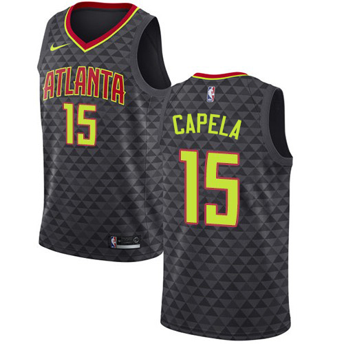 Atlanta Hawks #15 Clint Capela Black Youth Swingman Icon Edition Jersey Youth