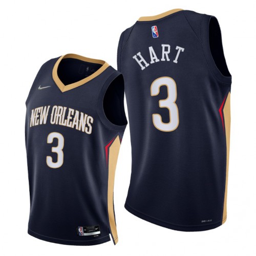 New Orleans Pelicans #3 Josh Hart Womens 2021-22 75th Diamond Anniversary Jersey Navy Womens