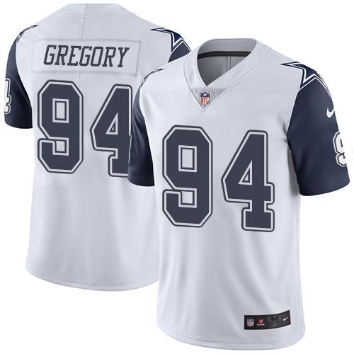 Dallas Cowboys #94 Randy Gregory White Men's Stitched Limited Rush Jersey Men's