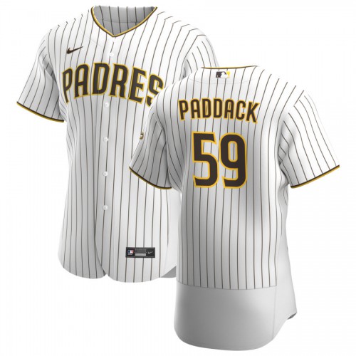 San Diego San Diego Padres #59 Chris Paddack Men's White Brown Home 2020 Authentic Player Jersey Men's