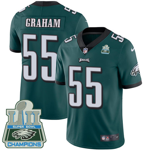 Eagles #55 Brandon Graham Midnight Green Team Color Super Bowl LII Champions Men's Stitched Vapor Untouchable Limited Jersey