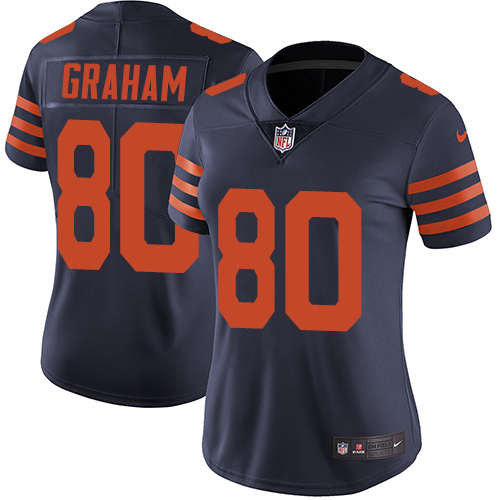Chicago Bears #80 Jimmy Graham Navy Blue Alternate Women's Stitched Vapor Untouchable Limited Jersey Womens
