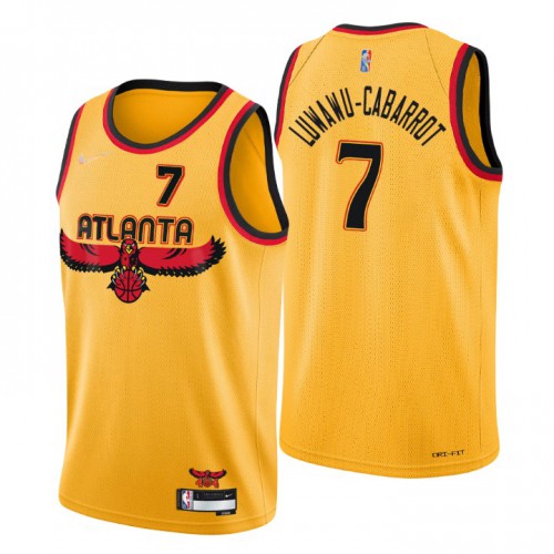 Atlanta Atlanta Hawks #7 Timothe Luwawu-Cabarrot Mens Gold 2021/22 Swingman Jersey - City Edition Mens
