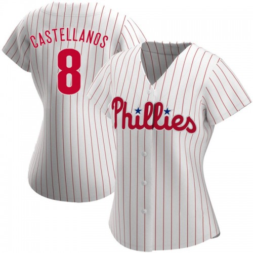 Philadelphia Philadelphia Phillies #8 Nick Castellanos Women's Home 2020 Player Jersey - White Womens