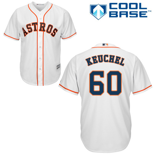 Houston Astros #60 Dallas Keuchel White Cool Base Stitched Youth Jersey Youth