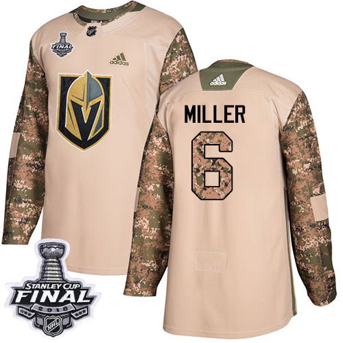 Adidas Golden Vegas Golden Knights #6 Colin Miller Camo Authentic 2017 Veterans Day 2018 Stanley Cup Final Stitched Youth Jersey Youth