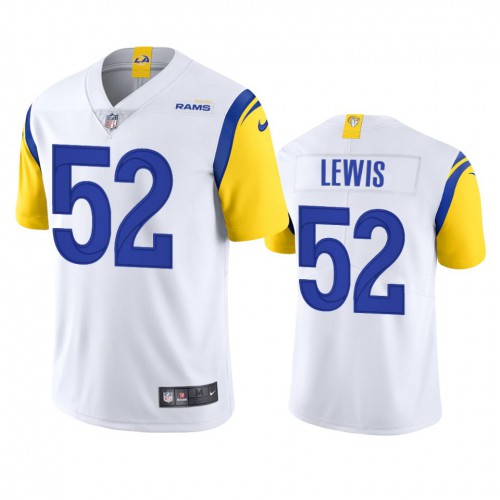 Los Angeles Los Angeles Rams #52 Terrell Lewis Men's Alternate Vapor Limited Jersey - White Men's