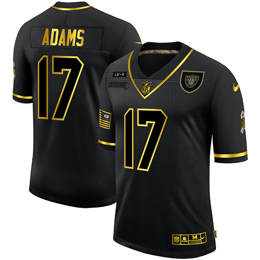 Las Vegas Raiders #17 Davante Adams Men's 2020 Salute To Service Golden Limited Jersey Black