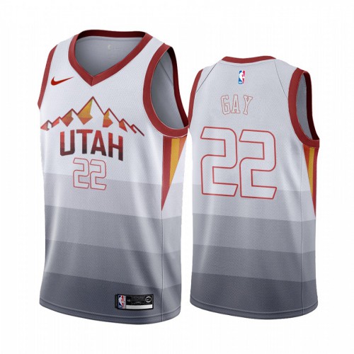 Utah Jazz #22 Rudy Gay Womens Hardwood Classic Jersey White Womens