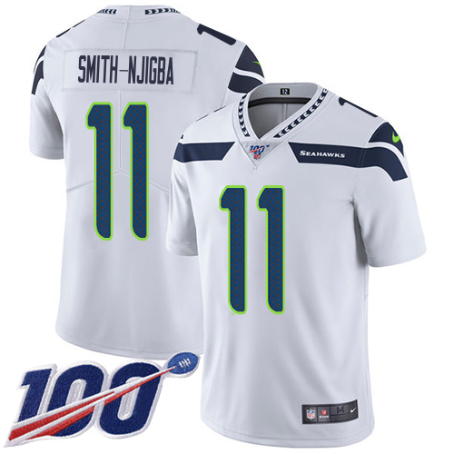 Seahawks #11 Jaxon Smith-Njigba White Men's Stitched 100th Season Vapor Untouchable Limited Jersey