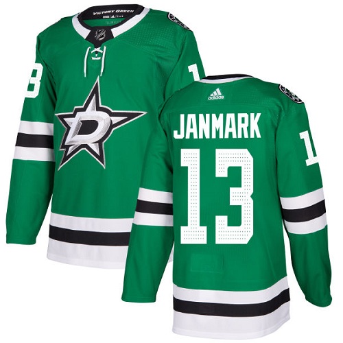 Adidas Dallas Stars #13 Mattias Janmark Green Home Authentic Youth Stitched Jersey Youth