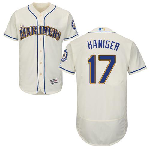 Seattle Mariners #17 Mitch Haniger Cream Flexbase Authentic Collection Stitched Jersey Men's