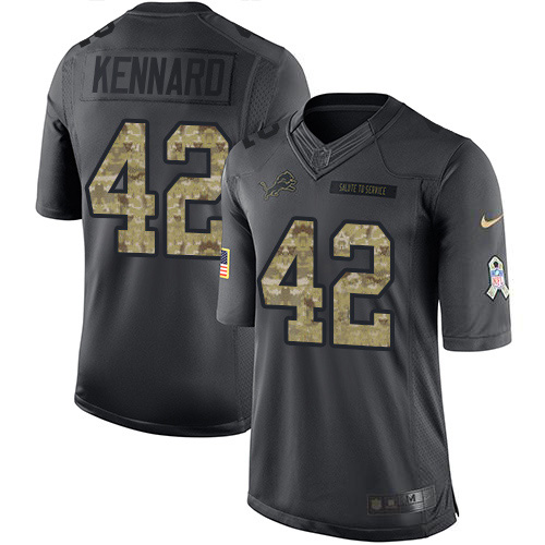 Detroit Lions #42 Devon Kennard Black Youth Stitched Limited 2016 Salute to Service Jersey Youth