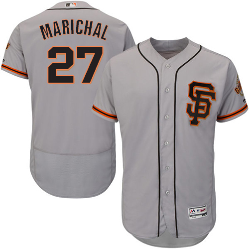 San Francisco Giants #27 Juan Marichal Grey Flexbase Authentic Collection Road 2 Stitched Jersey Men's