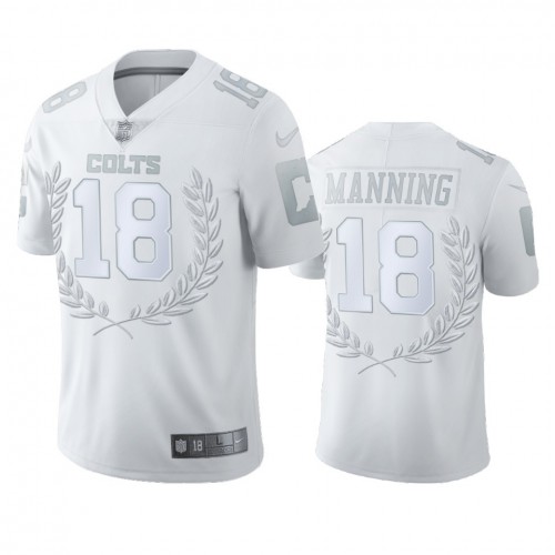 Indianapolis Indianapolis Colts #18 Peyton Manning Men''s Platinum MVP Limited Edition Jersey Men's