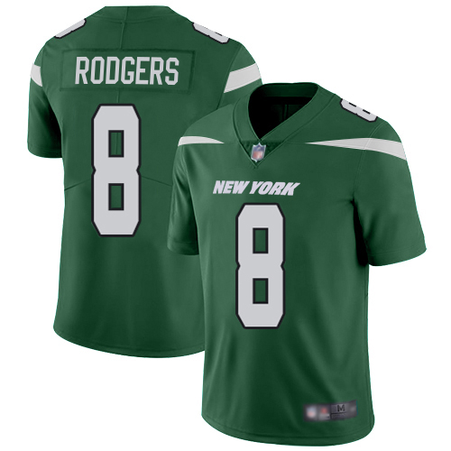 Jets #8 Aaron Rodgers Green Team Color Men's Stitched Vapor Untouchable Limited Jersey