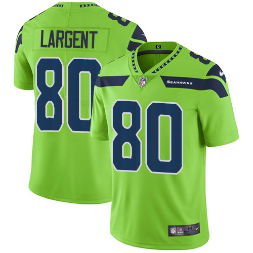 Seahawks #80 Steve Largent Green Men's Stitched Limited Rush Jersey