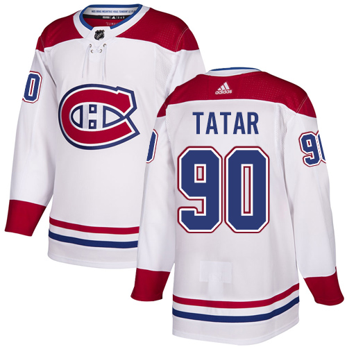 Adidas Montreal Canadiens #90 Tomas Tatar White Road Authentic Stitched Jersey Men's