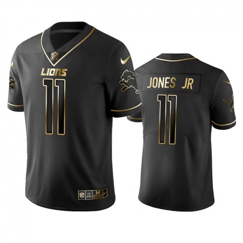 Detroit Lions #11 Marvin Jones Jr Men's Stitched Vapor Untouchable Limited Black Golden Jersey Men's