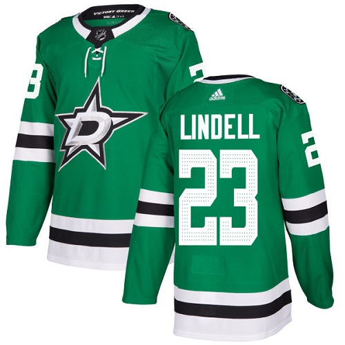 Adidas Dallas Stars #23 Esa Lindell Green Home Authentic Stitched Jersey Men's