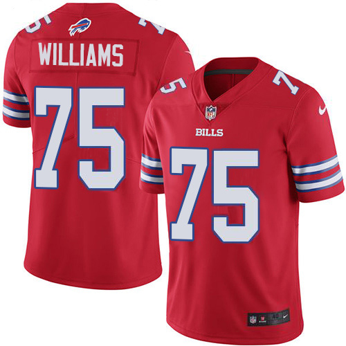 Buffalo Bills #75 Daryl Williams Red Youth Stitched Limited Rush Jersey Youth