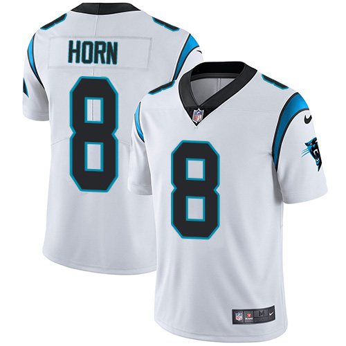 Carolina Panthers #8 Jaycee Horn White Youth Stitched Vapor Untouchable Limited Jersey Youth