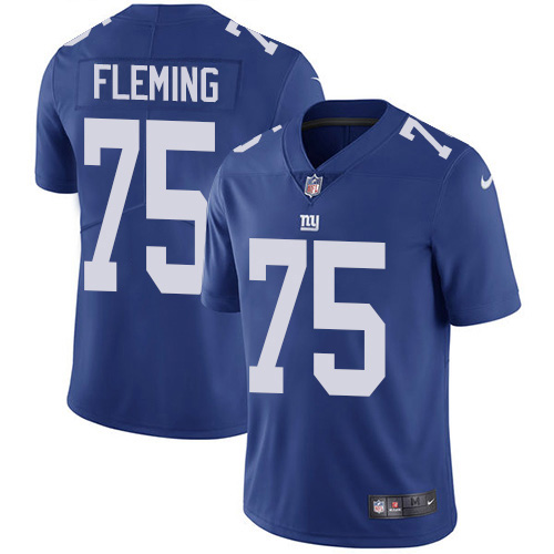 New York Giants #75 Cameron Fleming Royal Blue Team Color Youth Stitched Vapor Untouchable Limited Jersey Youth