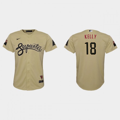 Arizona Arizona Diamondbacks #18 Carson Kelly Youth 2021 City Connect Jersey Gold Youth