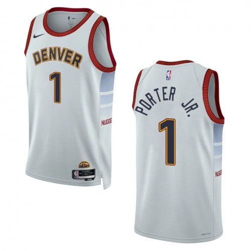 Denver Denver Nuggets #1 Michael Porter Jr. Unisex Silver 2022-23 Swingman Jersey - City Edition Mens