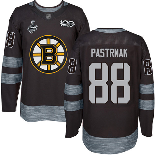 Adidas Boston Bruins #88 David Pastrnak Black 1917-2017 100th Anniversary Stanley Cup Final Bound Stitched Jersey Men's