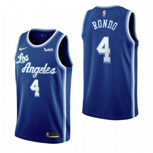 Los Angeles Los Angeles Lakers #4 Rajon Rondo Blue 2019-20 Classic Edition Stitched Jersey Mens