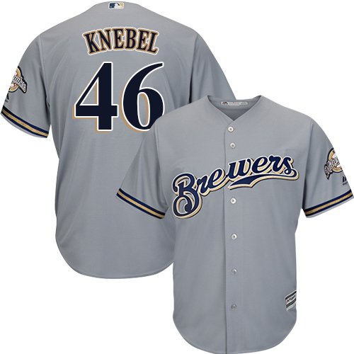 Milwaukee Brewers #46 Corey Knebel Grey Cool Base Stitched Youth Jersey Youth