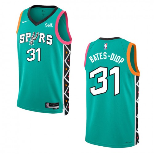 San Antonio San Antonio Spurs #31 Keita Bates-Diop Unisex Green 2022-23 Swingman Jersey - City Edition Mens